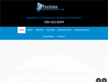 Tablet Screenshot of precisionroofinginc.net